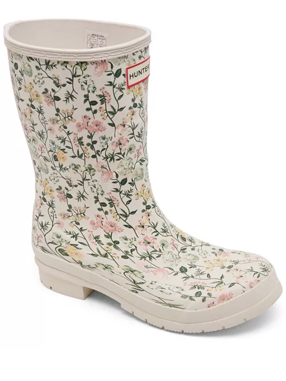 **RARE**Hunter Liberty London Cream Floral Women’s Rain Boots